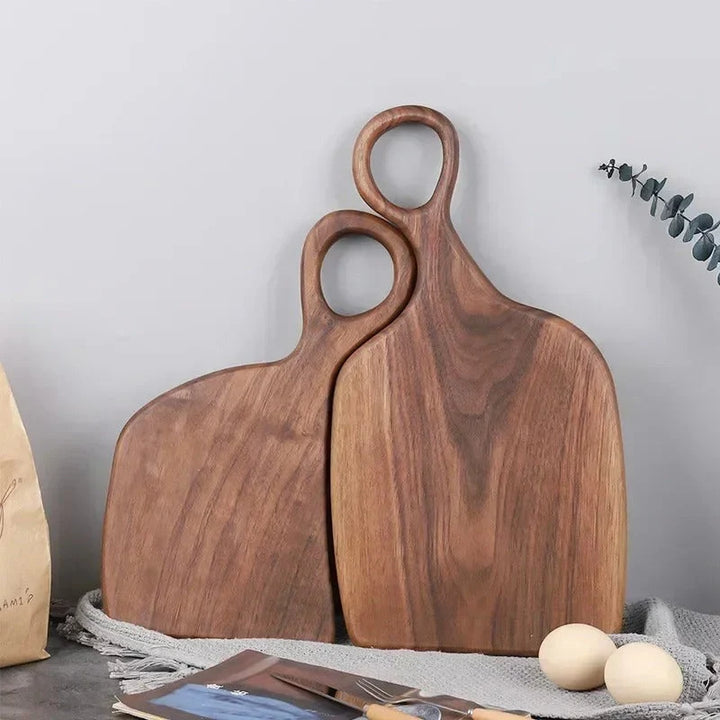 Lot de 2 planches à découper et de service haut de gamme en noyer — paire durable à la finition lisse