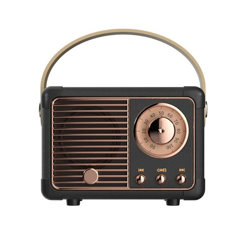 Vintage Bluetooth Speaker — Compact Wireless Design, Retro Styling, Clear Sound