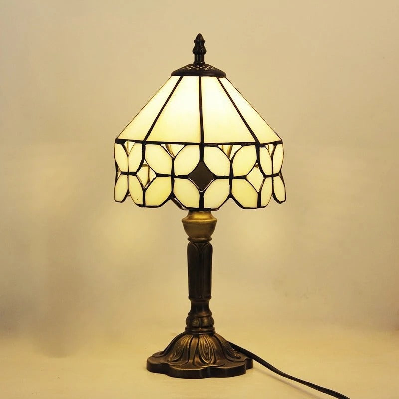 Candeeiro de mesa barroco LED — vidro Tiffany retro vintage E27
