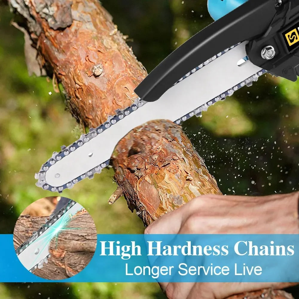 SharpCut 6” Cordless Chainsaw — Lightweight Ergonomic Design, Powerful Fast Cutting