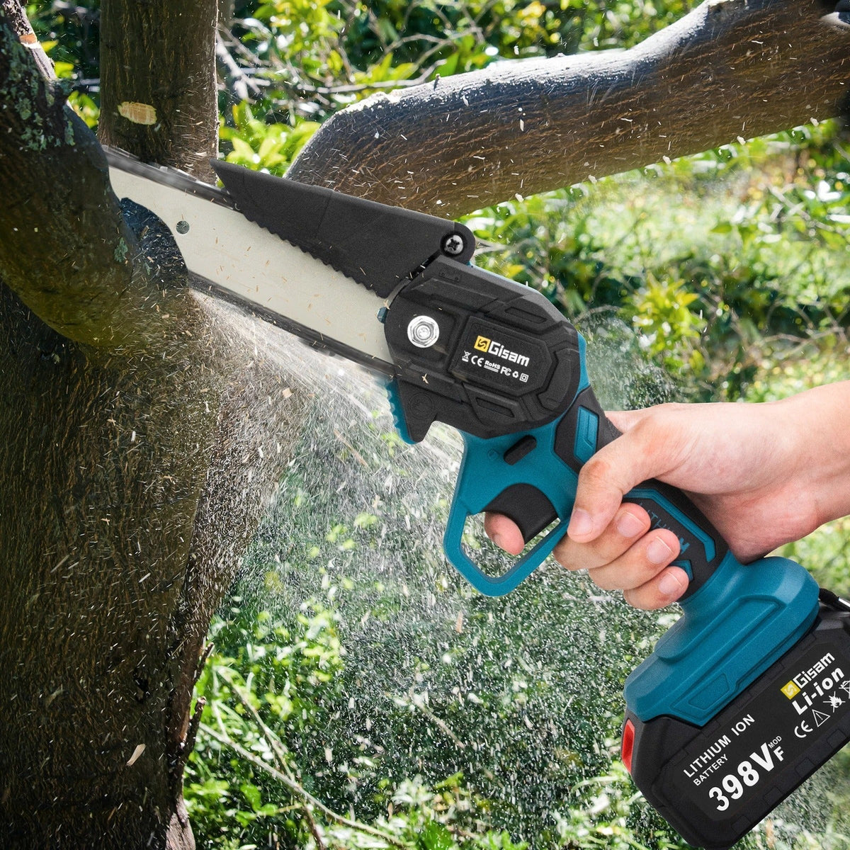 SharpCut 6” Cordless Chainsaw — Lightweight Ergonomic Design, Powerful Fast Cutting