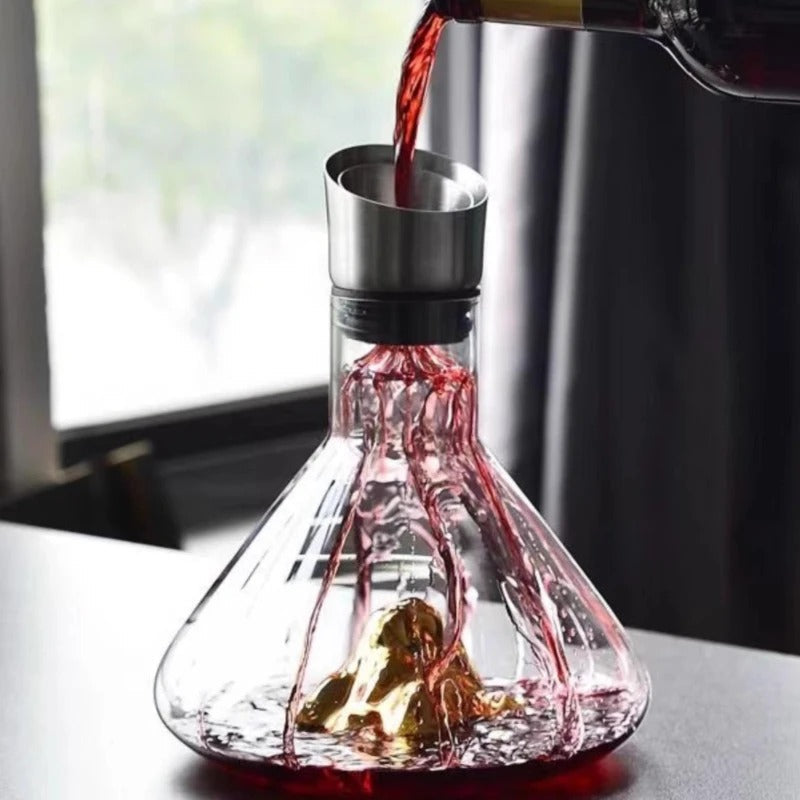 Lead-Free Crystal Wine Decanter — Rapid Aeration & Filtration Carafe