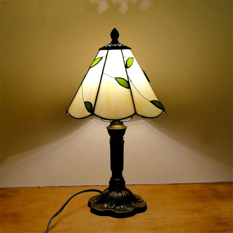 Candeeiro de mesa barroco LED — vidro Tiffany retro vintage E27