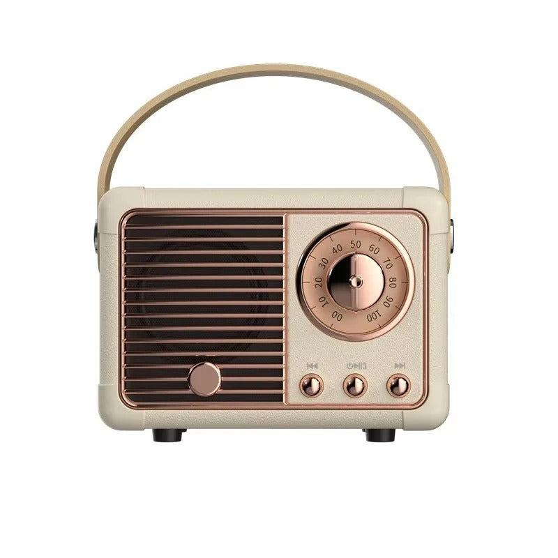 Vintage Bluetooth Speaker — Compact Wireless Design, Retro Styling, Clear Sound