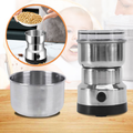 Portable Electric Kitchen Grinder — Stainless Steel Housing, 300ml