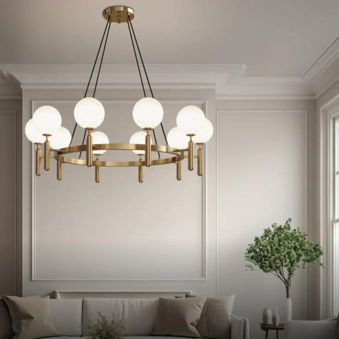 Candelabru auriu luxos pentru sufragerie | boxzora