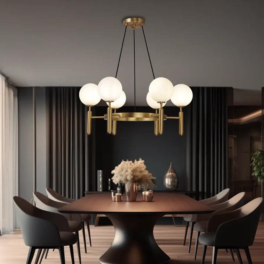 Candelabru auriu luxos pentru sufragerie | boxzora