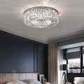 Plafonnier circulaire moderne luxueux en cristal pour chambre | boxzora