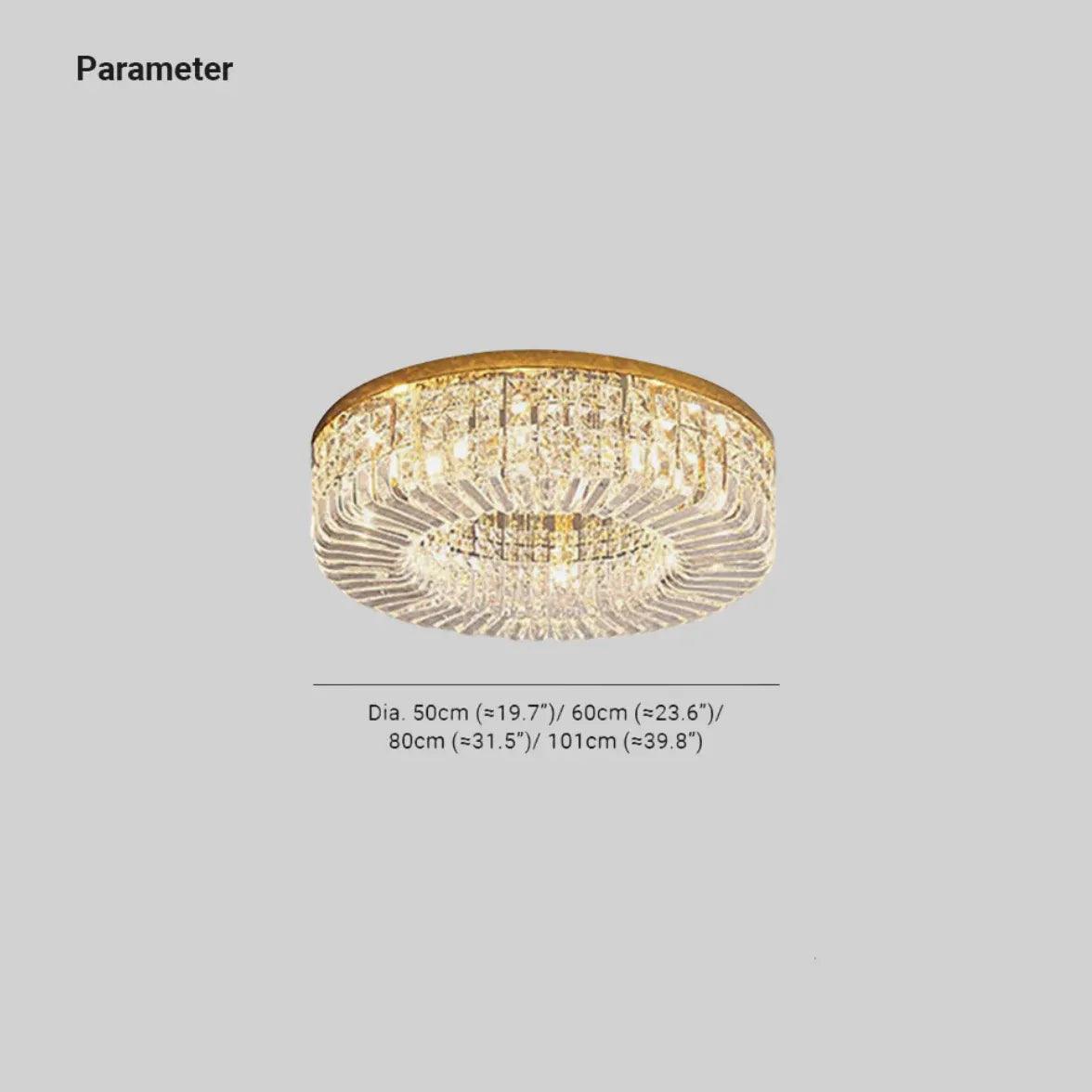 Modern Luxury Crystal Ceiling Circle Light for Bedroom | boxzora