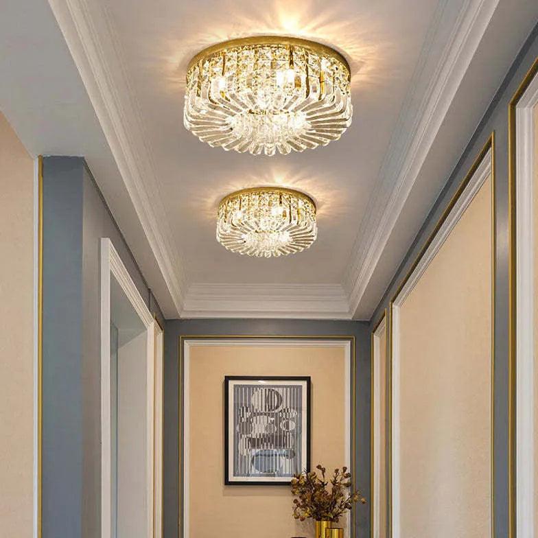 Modern Luxury Crystal Ceiling Circle Light for Bedroom | boxzora