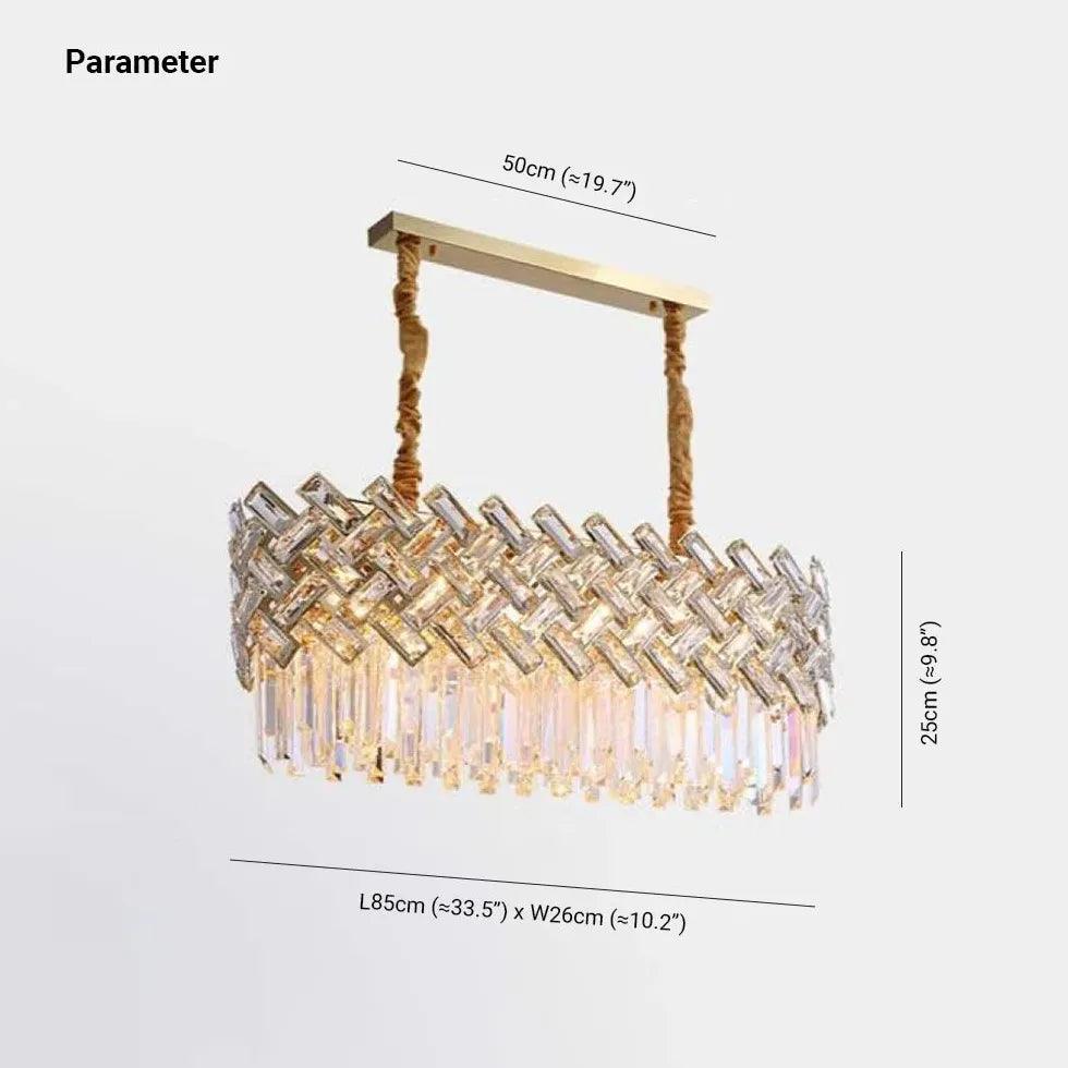 Suspension lumineuse moderne luxueuse en cristal | boxzora