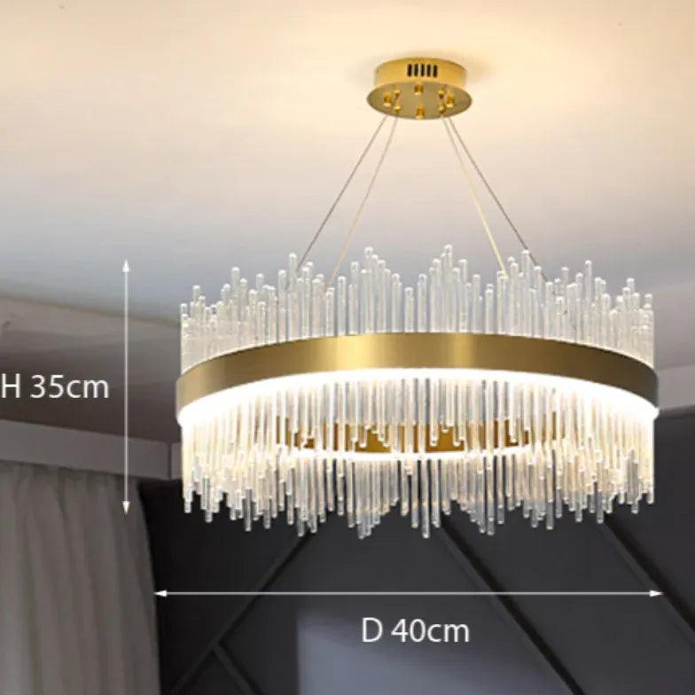 Luxuriöse runde LED-Glas-Ringpendelleuchte | boxzora