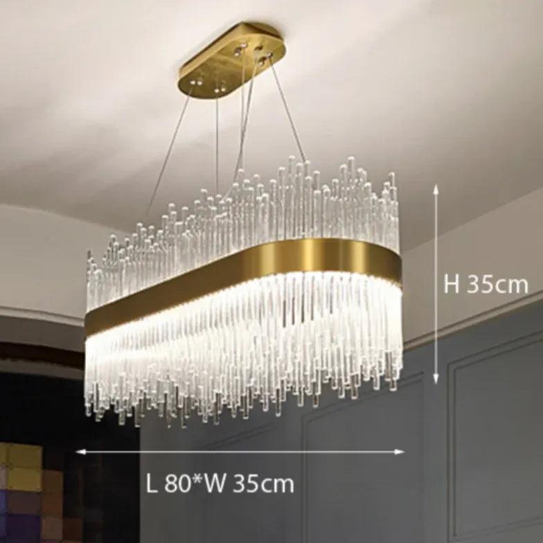 Eksklusiv rund ringformet LED-pendellampe i glas | boxzora
