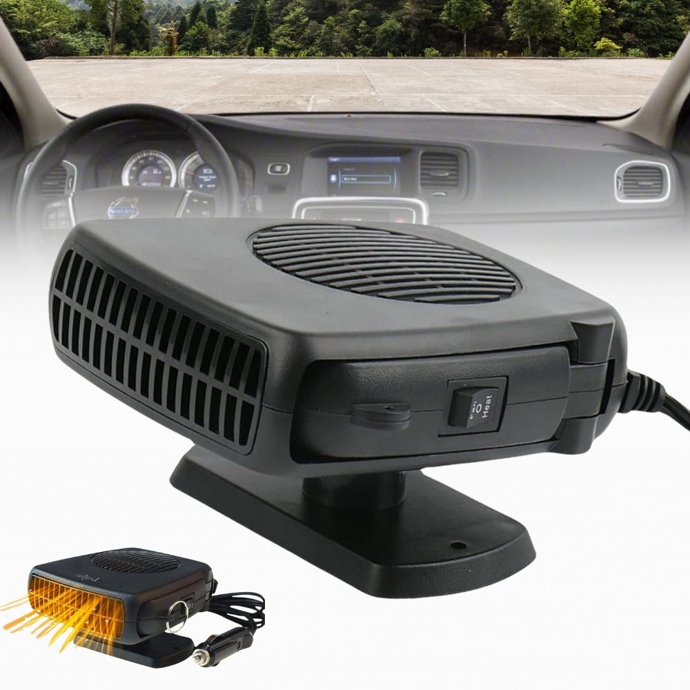 Riscaldatore per auto TurboHeat 12V — Riscaldatore a ventola in ceramica da 150W/300W, sbrinatore e scaldatore portatile compatto