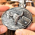 Hebilla ovalada de cinturón vaquero de metal — Herramienta EDC oculta