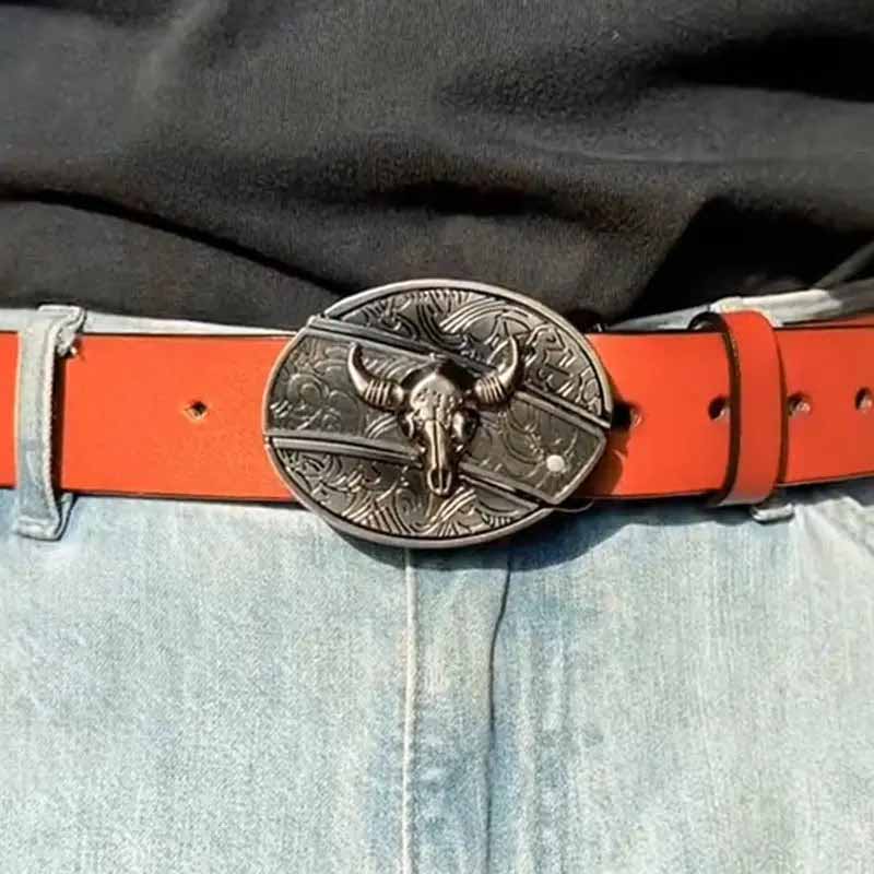 Hebilla ovalada de cinturón vaquero de metal — Herramienta EDC oculta