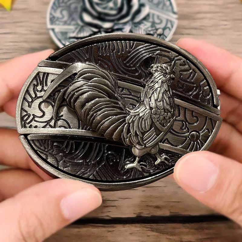 Hebilla ovalada de cinturón vaquero de metal — Herramienta EDC oculta