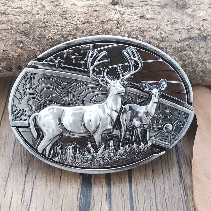 Hebilla ovalada de cinturón vaquero de metal — Herramienta EDC oculta