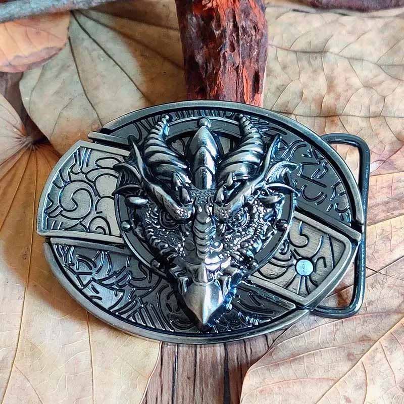 Hebilla ovalada de cinturón vaquero de metal — Herramienta EDC oculta