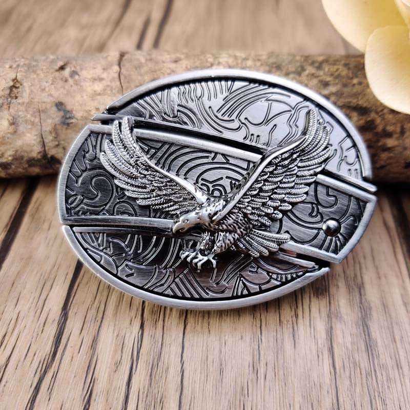 Hebilla ovalada de cinturón vaquero de metal — Herramienta EDC oculta