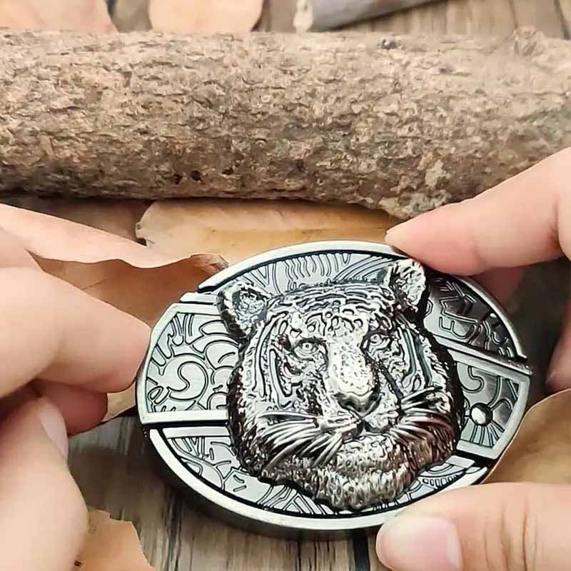 Hebilla ovalada de cinturón vaquero de metal — Herramienta EDC oculta
