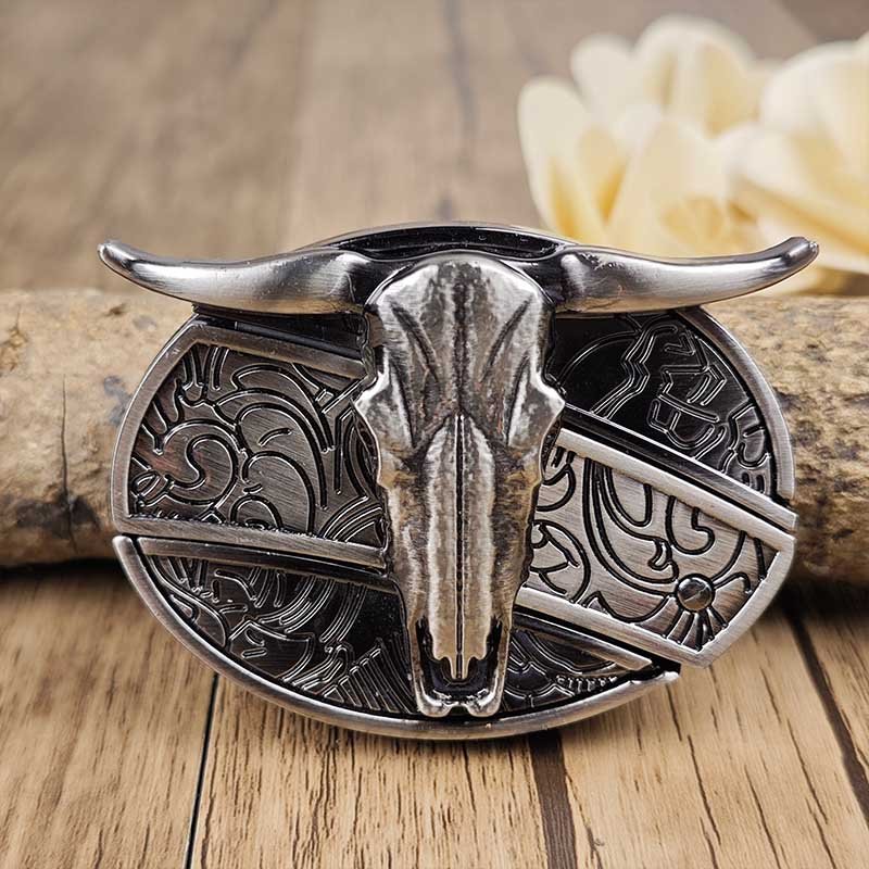 Hebilla ovalada de cinturón vaquero de metal — Herramienta EDC oculta