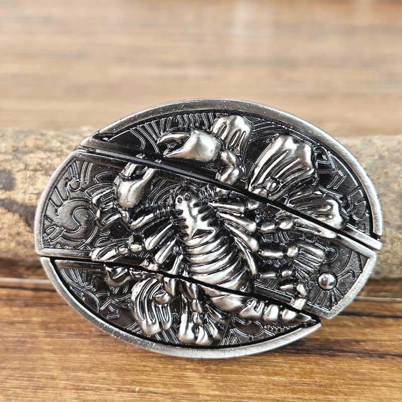 Hebilla ovalada de cinturón vaquero de metal — Herramienta EDC oculta