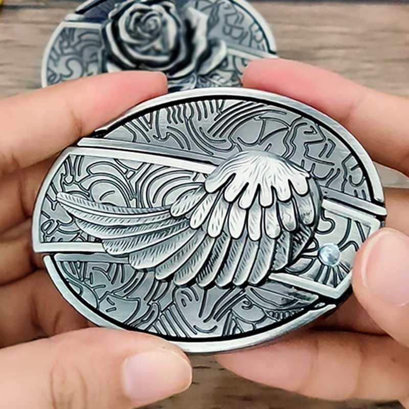 Hebilla ovalada de cinturón vaquero de metal — Herramienta EDC oculta