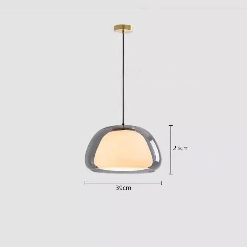 Candeeiro suspenso simples de vidro Jelly Cream | boxzora
