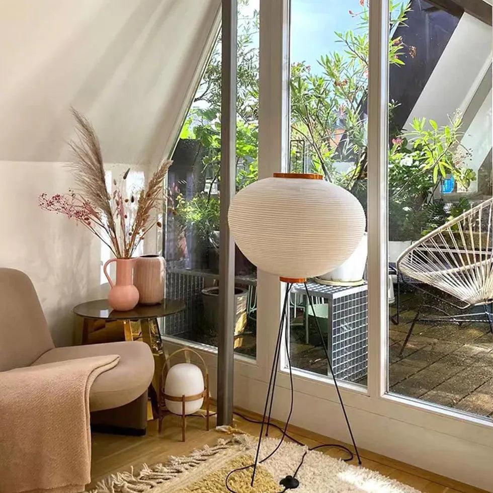 Moderne Reispapier-Stehleuchte für das Wohnzimmer | boxzora