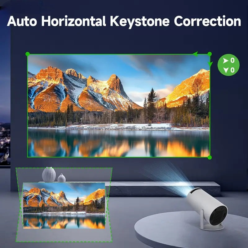 Mini proiettore 4K intelligente, compatibile con WiFi dual band e Bluetooth