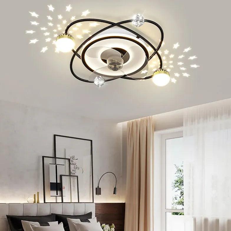 Luksuriøse loftsventilatorer med stjernehimmel og lys | boxzora