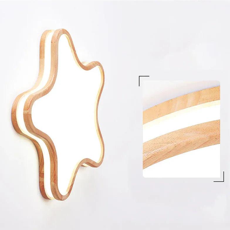 Plafonnier lune nordique en bois pour enfants | boxzora