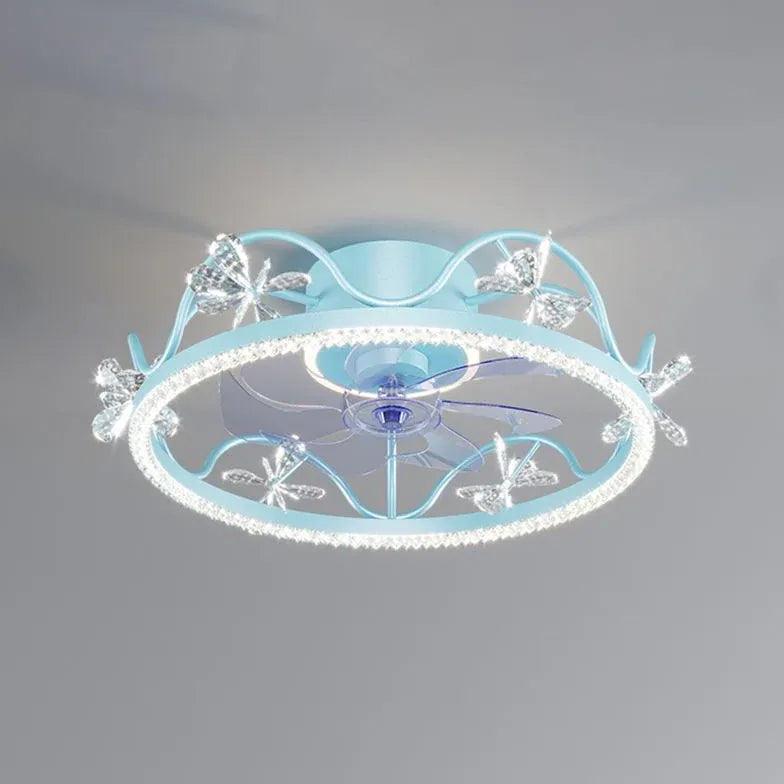Ventilador de techo nórdico de lujo con luz de corona | boxzora