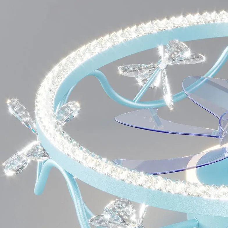 Ventilador de techo nórdico de lujo con luz de corona | boxzora