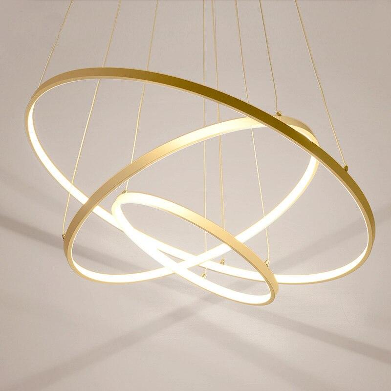 Suspension moderne à anneaux multiples, dimmable, pour salle à manger | boxzora