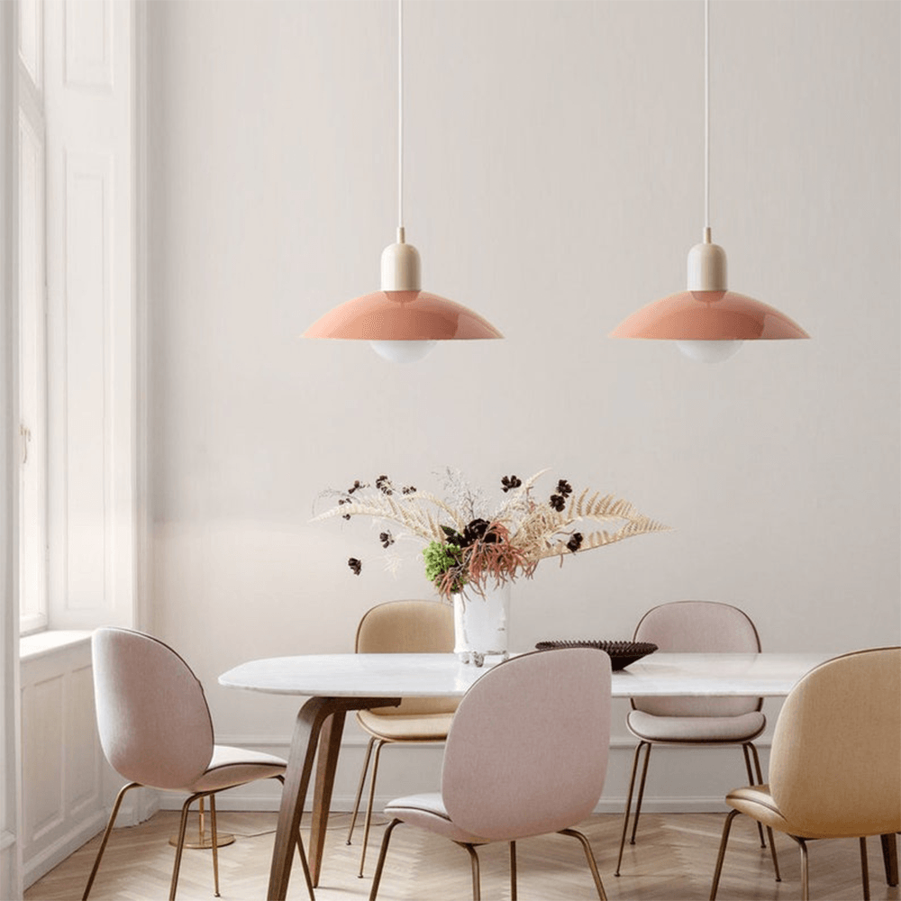Nordycka minimalistyczna biała lampa wisząca chroniąca wzrok | boxzora