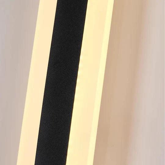 Luz de pared LED alargada minimalista para exteriores, de metal, con sensor de movimiento, para el porche | boxzora