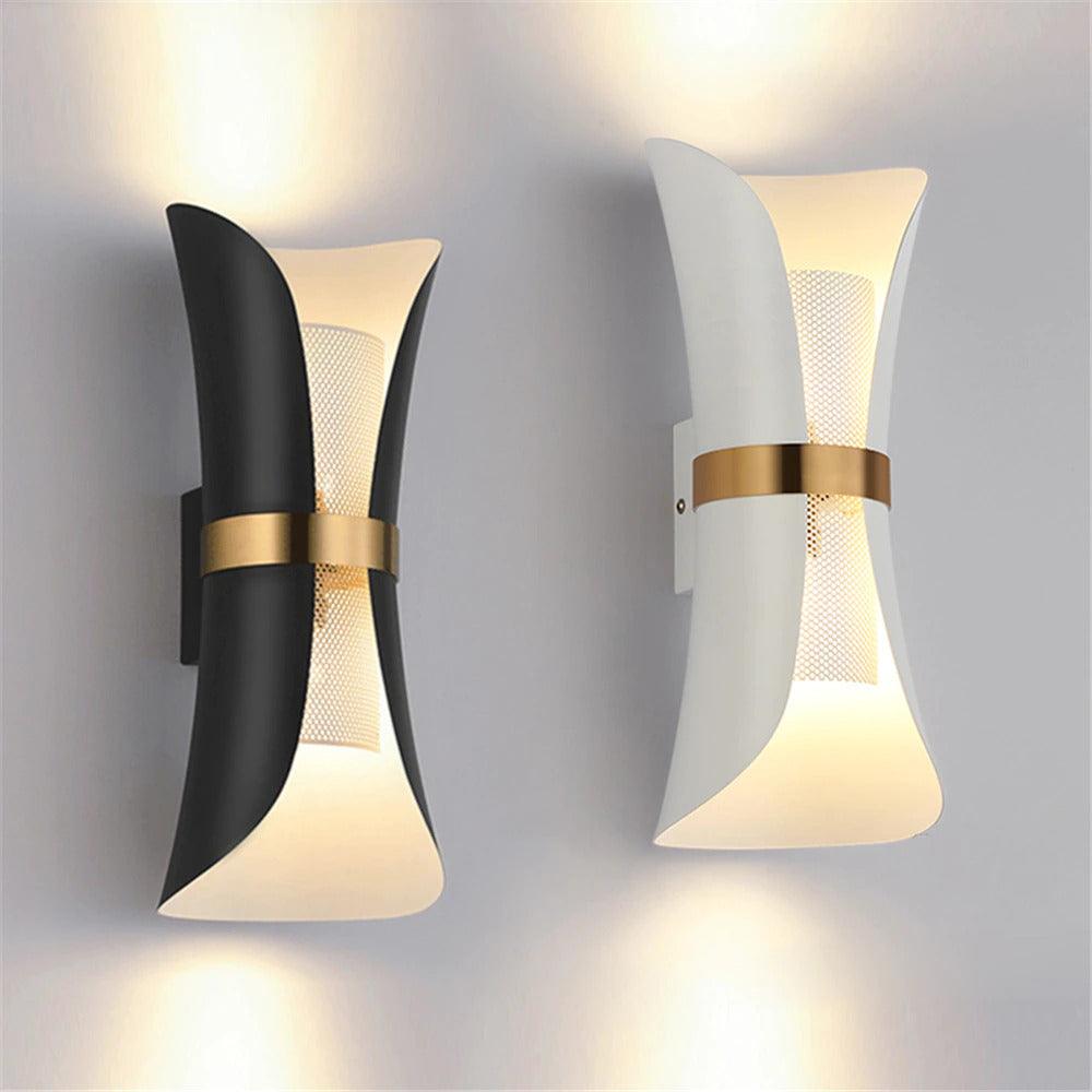 Nordiske timeglassformede doble vegglamper til soverommet | boxzora