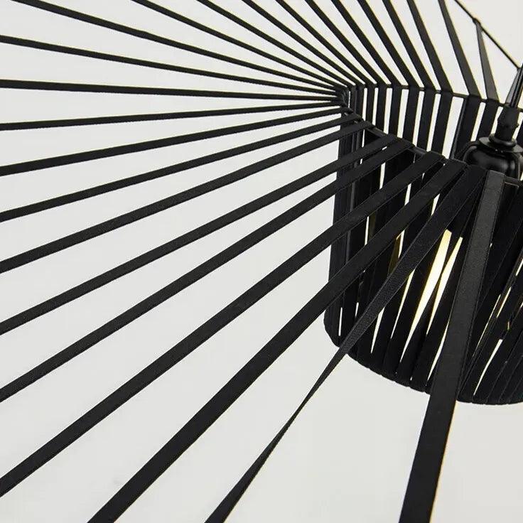 Suspension moderne en forme de chapeau avec abat-jour en tissu, à intensité variable, pour salon | boxzora
