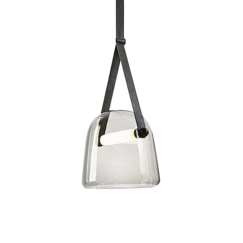Minimalistische glazen ledhanglamp | boxzora