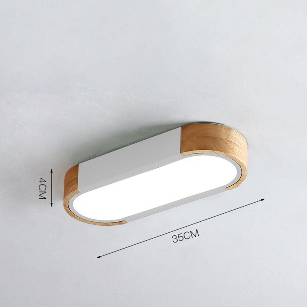 北欧風 LED直線型木製リビングルーム用シーリングライト | boxzora