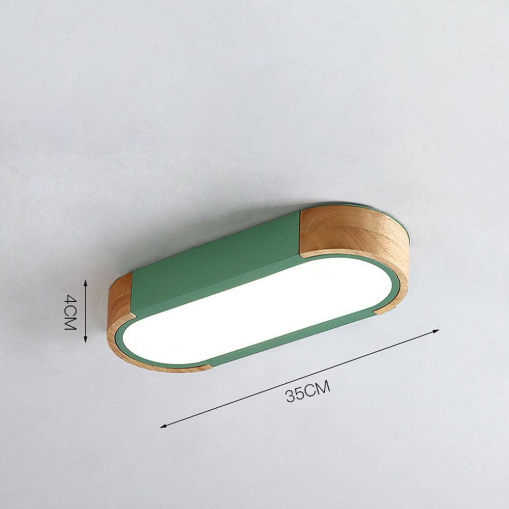 Lámpara de techo LED nórdica lineal de madera para sala de estar | boxzora