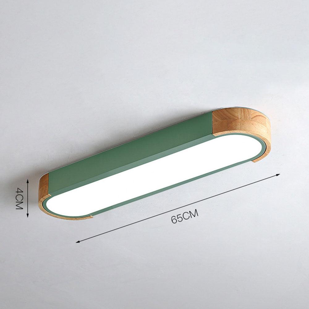北欧風 LED直線型木製リビングルーム用シーリングライト | boxzora