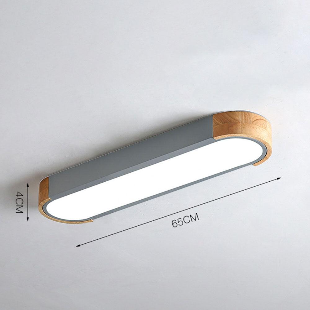Lámpara de techo LED nórdica lineal de madera para sala de estar | boxzora