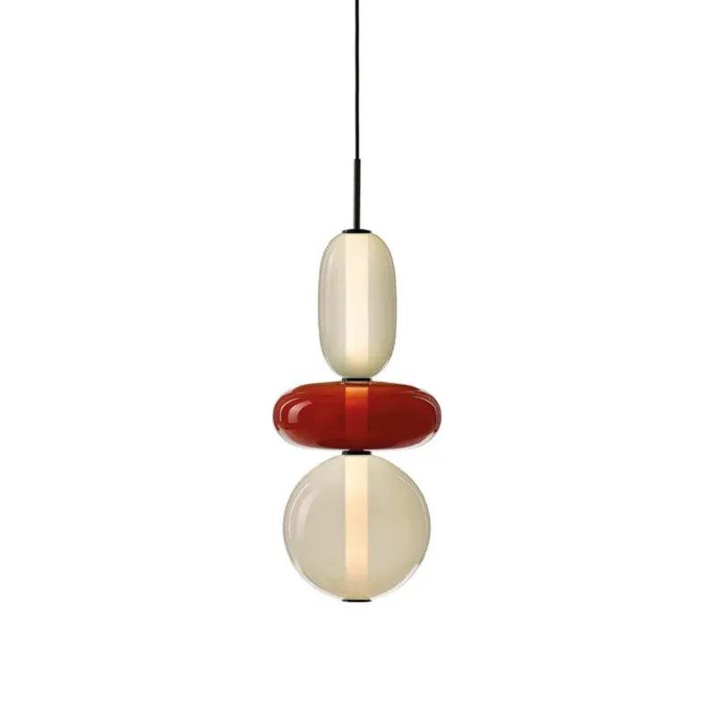 Lámpara colgante nórdica moderna de vidrio de colores | boxzora