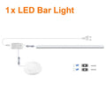 Barre lumineuse LED sans fil en aluminium — Détecteur de mouvement, conception traversant le bois