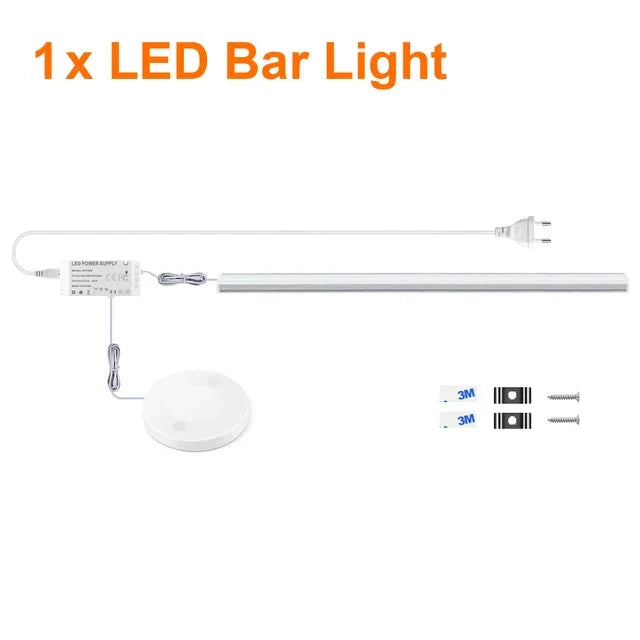 Barre lumineuse LED sans fil en aluminium — Détecteur de mouvement, conception traversant le bois