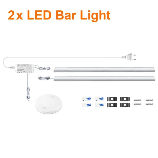Barre lumineuse LED sans fil en aluminium — Détecteur de mouvement, conception traversant le bois