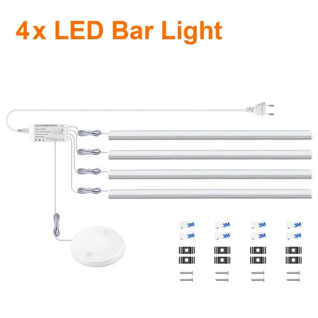Barre lumineuse LED sans fil en aluminium — Détecteur de mouvement, conception traversant le bois